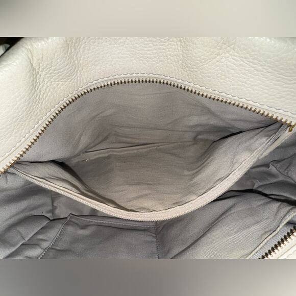 Fossil Leather Crossbody / Trinity / Cream/Ivory/White / vintage / Authentic - Picture 6 of 12